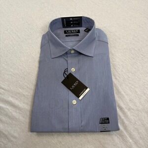Lauren Ralph Lauren Ultraflex Slim Fit Dress Shirt Dark Blue 15.5 34/35 Mens NWT